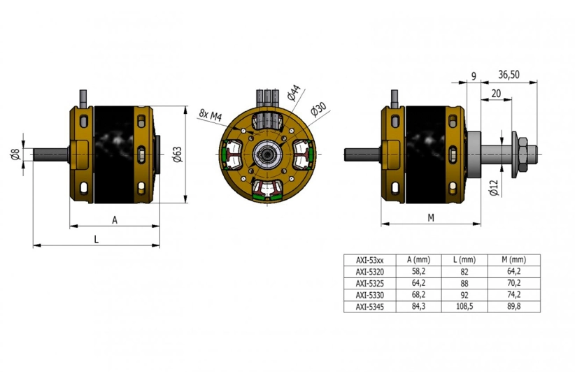 AXI 5325/24 V3 střídavý motor