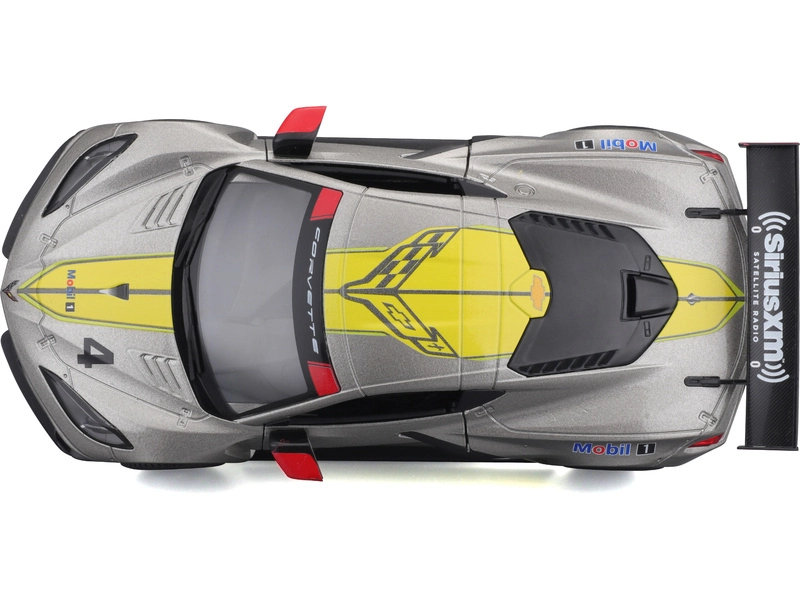 Bburago Chevrolet C8.r 6.2l V8 Team Corvette Racing N 4 Racing 2021 1:24 Šedá Žlutá