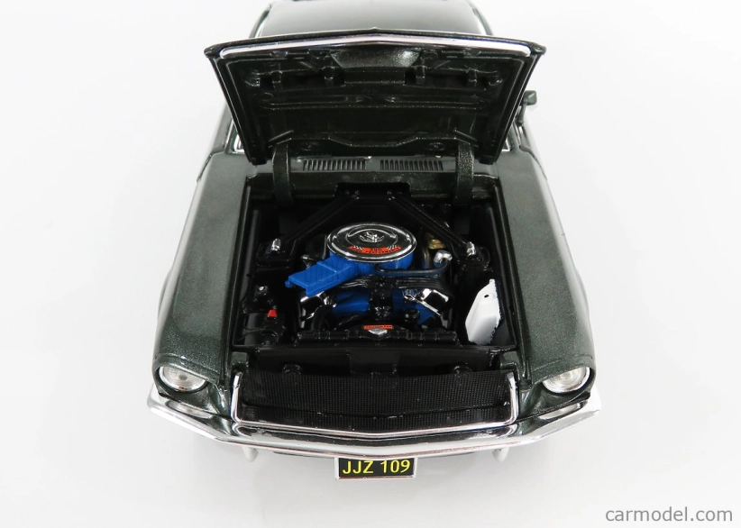 Greenlight Ford usa Mustang Gt390 Coupe 1968 - Bullit - Steve Mcqueen 1:18 Tmavo zelená Highland