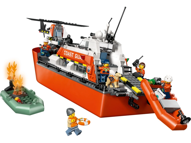 LEGO City - Záchranný čln pobrežnej hliadky a vrtuľník