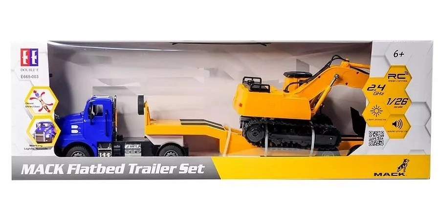 RC tahač Mack 114SD s bagrem 1:26 | RCprofi.cz