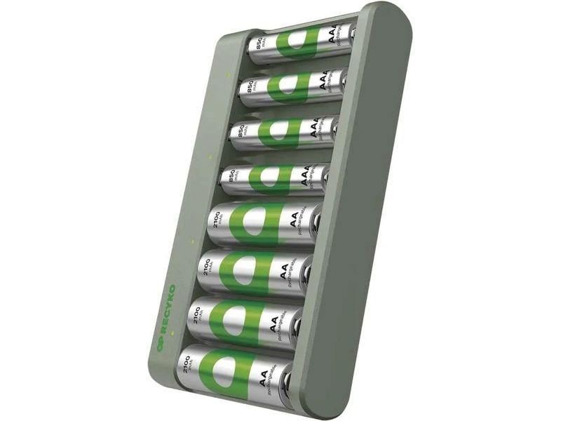 GP USB nabíjač ECO AA/AAA + 4xAA 2100 mAh + 4xAAA 850 mAh GP ReCyko