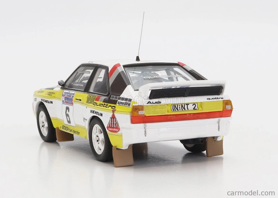 Trofeu Audi Quattro Sport Team Hb N 6 Rally Rac Lombard 1984 M.mouton - F.pons 1:43 Biela Žltá Hnedá