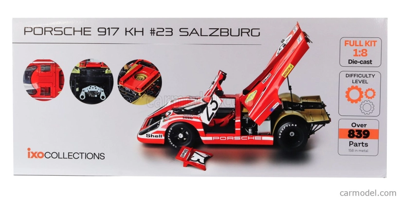 Ixo-models Porsche 917k 4.9l Team Salzburg N 23 Winner 24h Le Mans 1970 Hans Herrmann - Richard Attwood 1:8 Červená Bílá