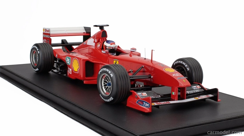 Gp-repliky Ferrari F1 F399 Team Scuderia Ferrari N 3 2nd Brazilian Gp (s figúrkou pilota) 1999 Michael Schumacher - Con Vetrina - s vitrínou 1:12 červená biela