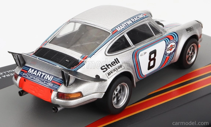 Edicola Porsche 911 Carrera 2.8 Rsr Coupe Team Martini Racing N 8 Winner Targa Florio 1973 Herbert Muller - Gijs Van Ennep 1:43 Stříbrná Červená Modrá