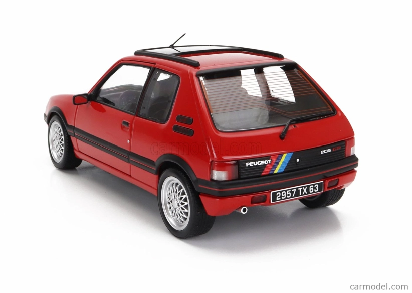 Norev Peugeot 205 1.9 Gti Pts disky 1992 1:18 červená