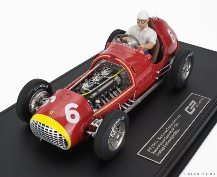 Gp-replicas Ferrari F1  375 N 6 2nd Spanish Gp (with Pilot Driver) 1951 Jose Froilan Gonzalez 1:18 Red