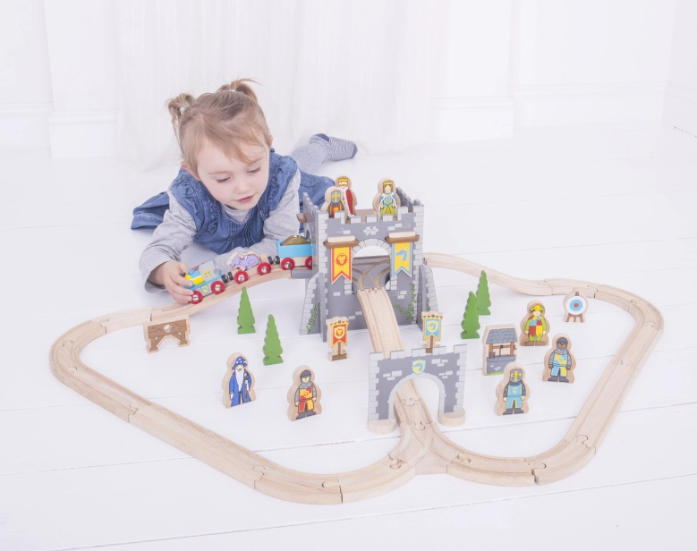 Bigjigs Rail Dřevěná vláčkodráha Středověk