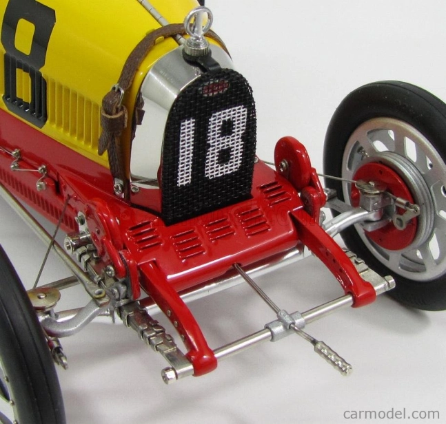 Cmc Bugatti T35 N 18 National Colour Project Spain 1924 1:18 Červená Žlutá