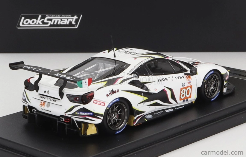 Looksmart Ferrari 488 Gte Evo 3.9l Turbo V8 Team Iron Lynx N 80 24h Le Mans 2022 M.cressoni - G.fisichella - R.heistand 1:43 biela čierna