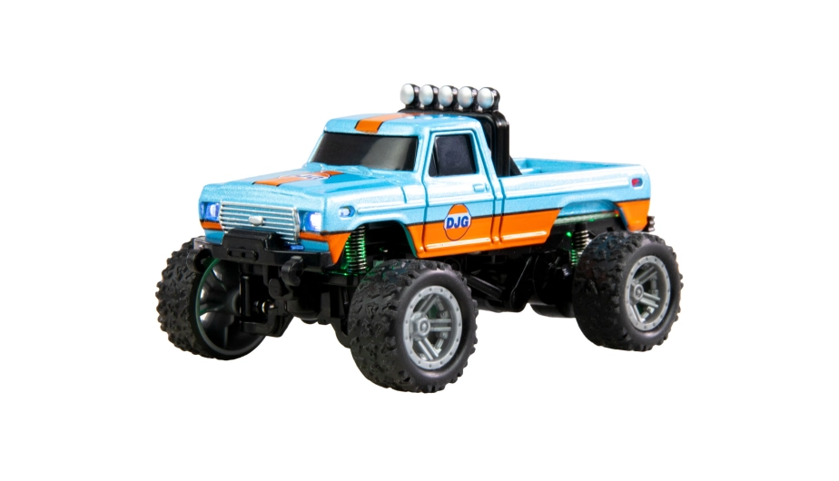 RC Monster Truck kovový s přívěsem 1:64 RTR LED Tempomat 2,4GHz