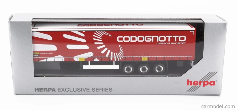 Herpa Trailer Přívěs pro Truck Codognotto Logistic Transports - Rimorchio Telonato 1:87