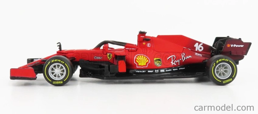 Bburago Ferrari F1 Sf21 Team Scuderia Ferrari Mission Winnow N 16 1:43, červená