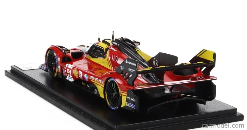 Looksmart Ferrari 499p 3.0l Turbo V6 Team Ferrari Af Corse N 51 3rd 24h Le Mans 2024 Alessandro Pier Guidi - James Calado - Antonio Giovinazzi 1:43 Červená Žlutá Černá