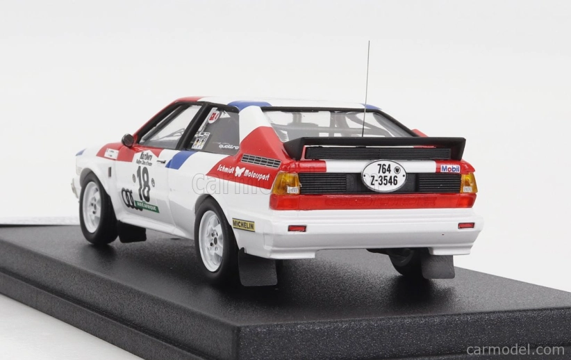 Trofeu Audi Quattro N 18 Rally Bandama 1981 A.choteau - P.y.burel 1:43 Bílá Červená Modrá
