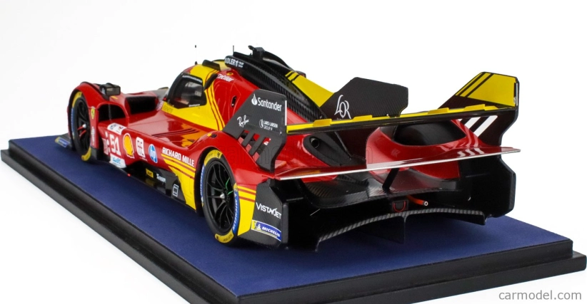 Looksmart Ferrari 499p 3.0l Turbo V6 Team Ferrari Af Corse N 51 3. 24h Le Mans 2024 Alessandro Pier Guidi - James Calado - Antonio Giovinazzi 1:18 Červená Žltá Čierna