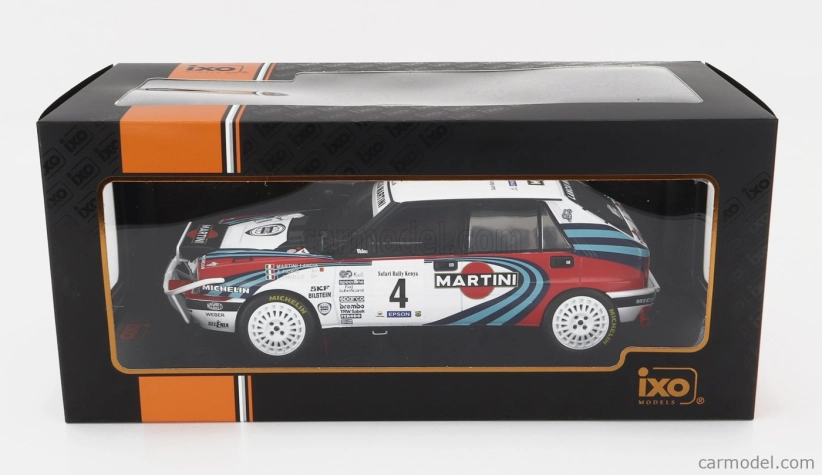 Ixo-models Lancia Delta Integrale 16v Martini (night Version) N 4 Rally Safari 1990 Alessandro Fiorio - Luigi Pirollo 1:18 Bílá Modrá Červená