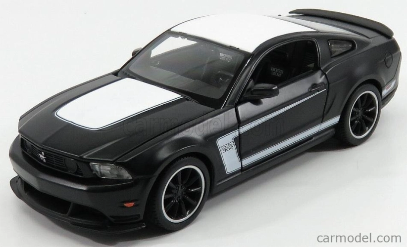 Maisto Ford USA Mustang Boss 302 Coupe 2012 1:24 matná čierno-biela