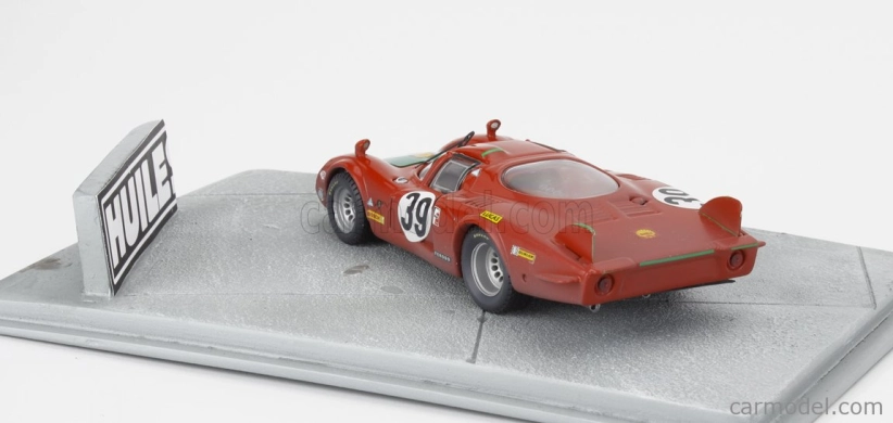 Best-model Alfa romeo Diorama T33.2 Team Autodelta Spa N 39 24h Le Mans 1968 Ignazio Giunti - Giovanni Galli 1:43 Red