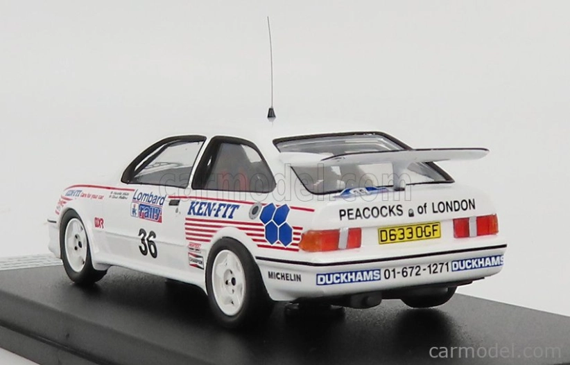 Trofeu Ford england Sierra Rs Cosworth N 36 Rally Rac Lombard 1987 C.mellors - H.white 1:43 Biela