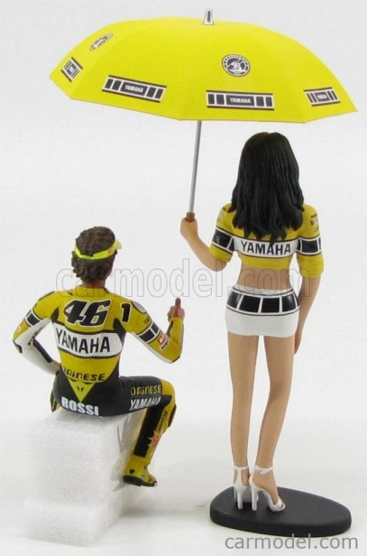 Minichamps Figúrky Pilot Valentino Rossi E Ombrellina Gp Laguna Seca 2005 1:12 Yellow Black