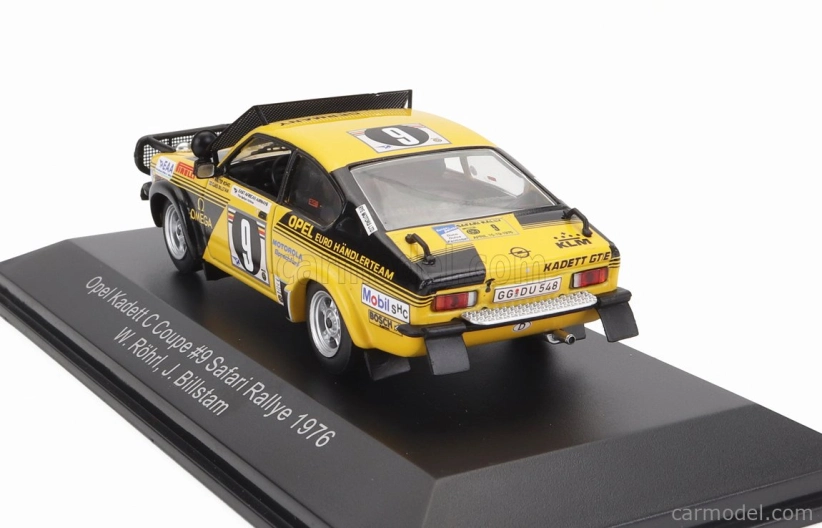 Cmr Opel Kadett C Coupe (night Version) Team Opel Euro Handler N 9 Rally East African Safari 1976 Walter Rohrl - Claes Billstam 1:43 Žlutá Černá