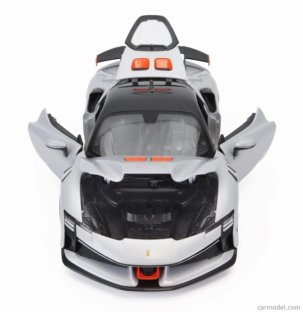 Bburago Ferrari Sf90xx Stradale 2024 1:18 Bianco Artico - Bílá Met Oranžová Černá