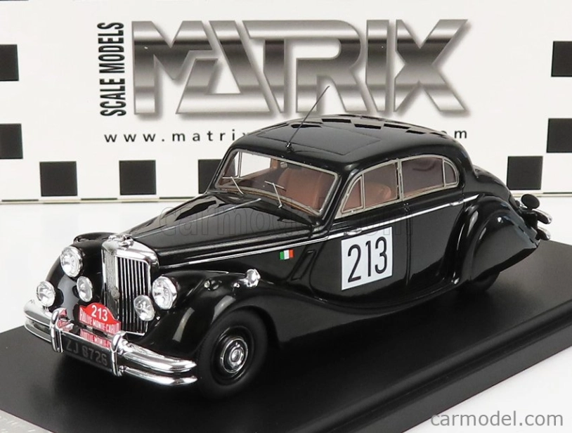 Matrix scale models Jaguar Mkv 3.5l N 213 Rally Montecarlo 1951 N.t.bailey - M.carey 1:43 Black