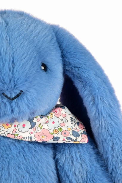 Doudou Plyšový králik so šatkou modrý 35 cm