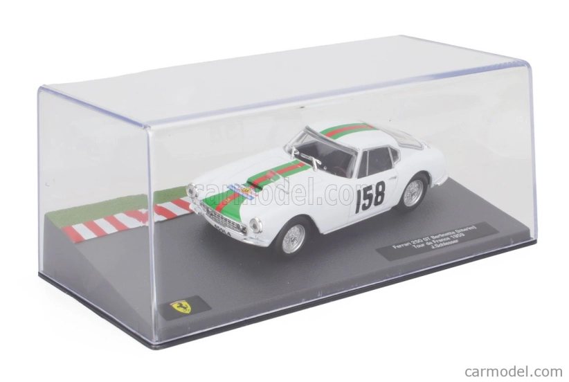 Edicola Ferrari 250 Gt Berlinetta Interim N 158 Tour De France 1959 Jo Schlesser - Annie Schlesser 1:43 Bielozelená