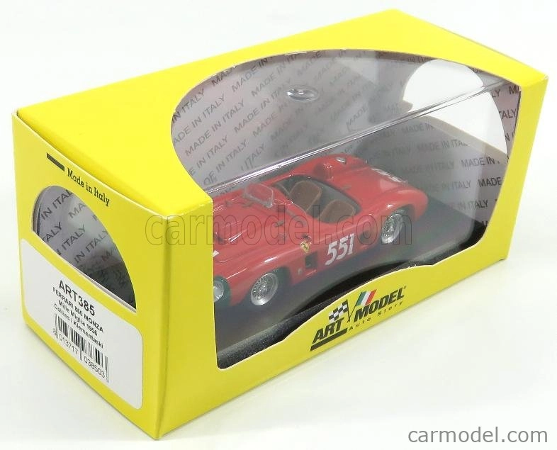 Umelecký model Ferrari 860 Monza Spider Ch.0628 N 551 2nd Mille Miglia 1956 Collins - Klementaski 1:43 Red