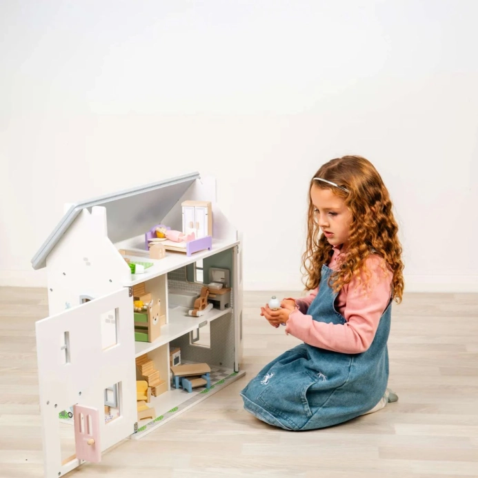 Bigjigs Toys Sada dřevěný nábytek do domečku pro panenky