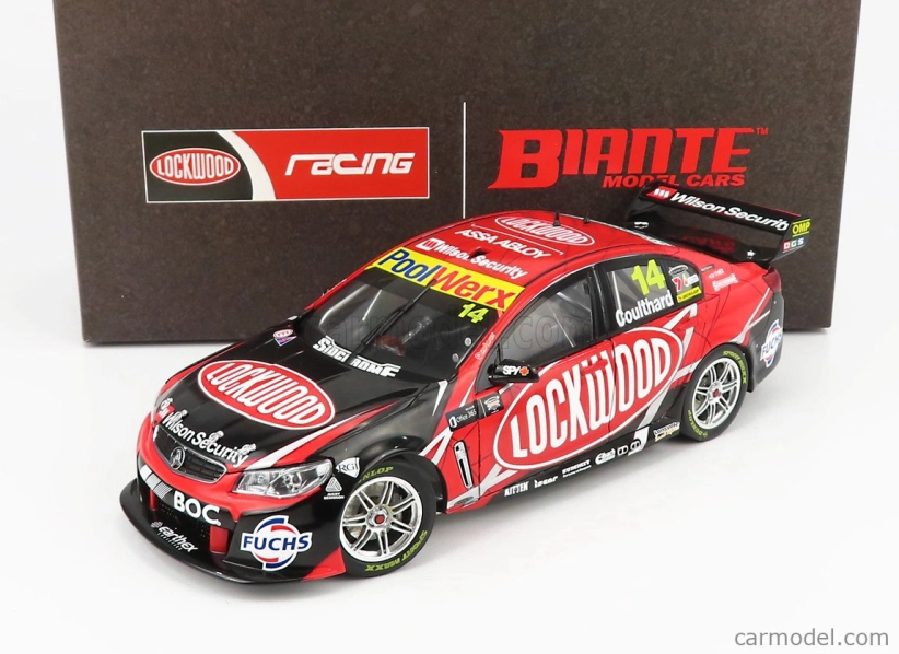 Biante model cars Holden Vf Commodore V8 Team Lockwood Racing N 14 1:18, červená