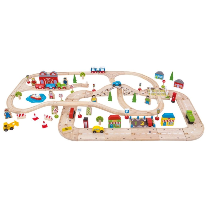 Bigjigs Rail Vláčkodráha a autodráha - poškozený obal