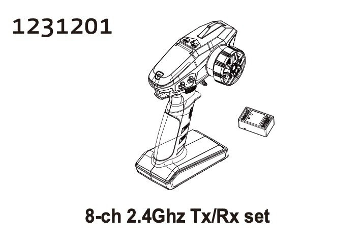 1231201 – 8-kanálová RC súprava 2,4 GHz TX/RX CR4.4 PATROL