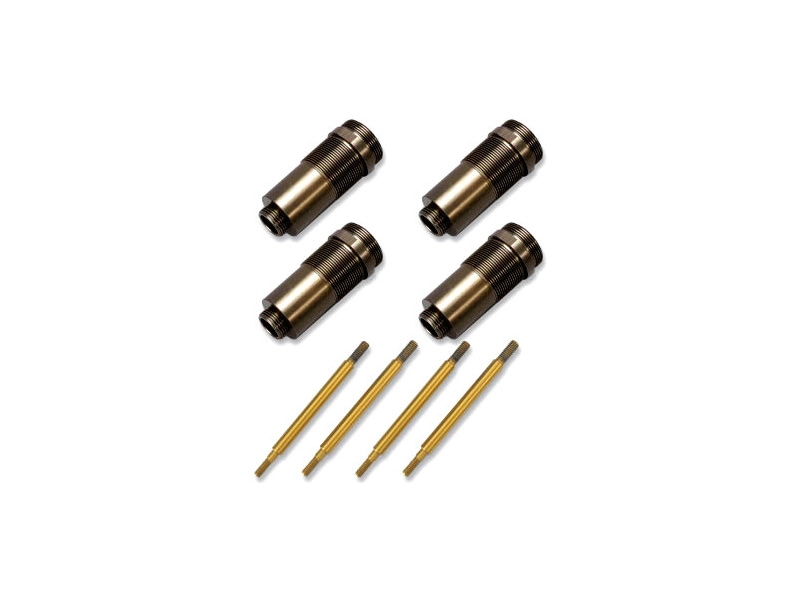 Traxxas tělo tlumiče GTR hliník/PTFE, pístnice TiN (4)