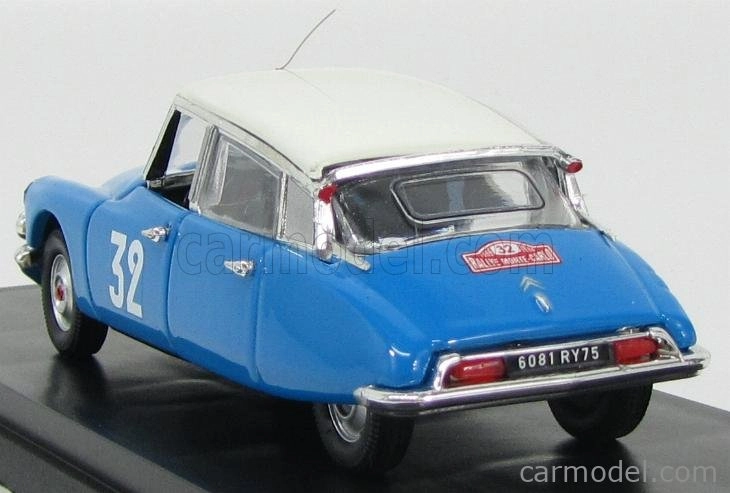 Rio-models Citroen Ds21 N 32 Winner Rally Montecarlo (dames) 1966 Poinetet - Fougeray 1:43 Bluette White