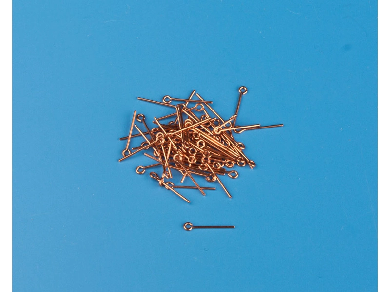Krick čap s okom medený 2 x 11 mm (cca 100)