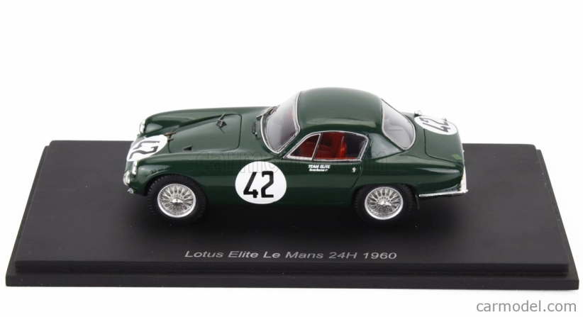 Iskrový model Lotus Elite Coventry Climax 1216cc S4 Team Lotus Engineerig N 42 24h Le Mans 1960 David Buxton - Bill Allen 1:43 Green