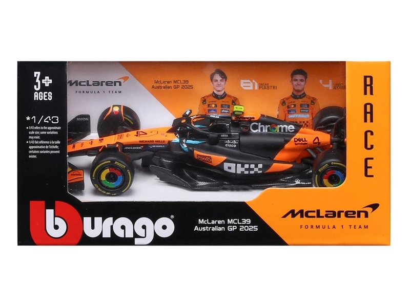Bburago McLaren F1 MCL39 (2025) 1:43 #4 Norris