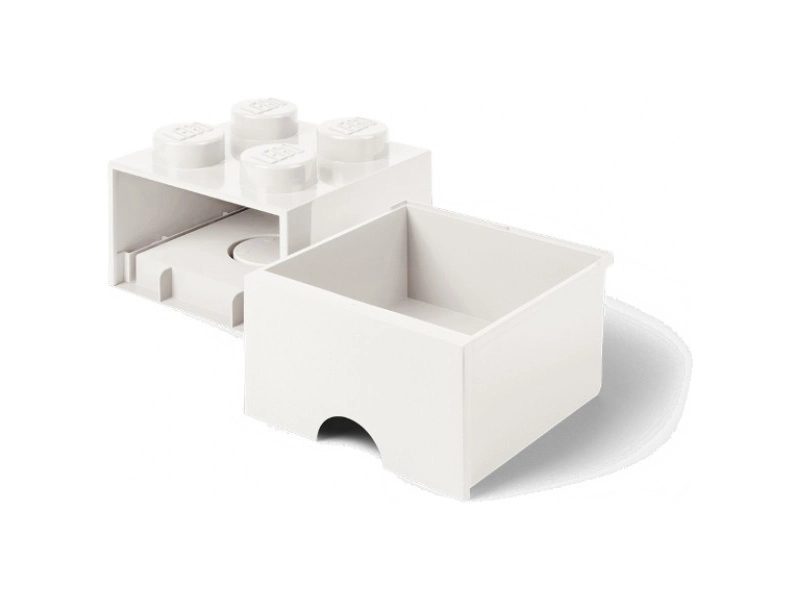 LEGO úložný box s šuplíkem 250x250x180mm - tmavě zelený