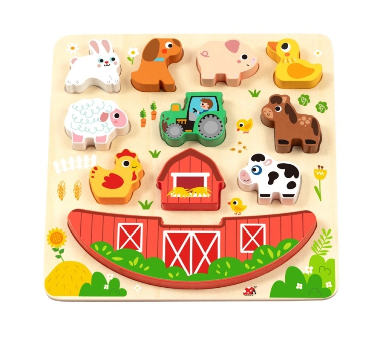 2Kids Toys Balanční puzzle Farma 2 v 1