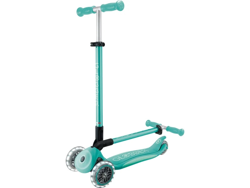 Globber - Koloběžka Primo Plus Lights V2 skládací Blue/Emerald Green