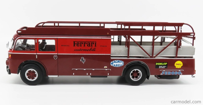 Cmr Fiat 642rn2 Truck Bartoletti F1 Ferrari Car Transporter 1957 1:18 Červené Bordeaux