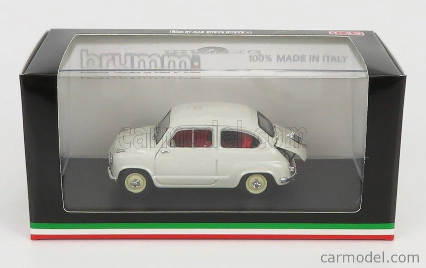 Brumm Fiat 600 Derivazione Abarth 750 1956 1:43 Světle Šedá