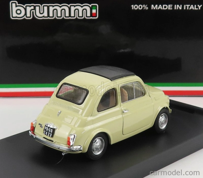 Brumm Fiat 500r Tetto Chiuso - Closed 1972 1:43 Avorio Antico