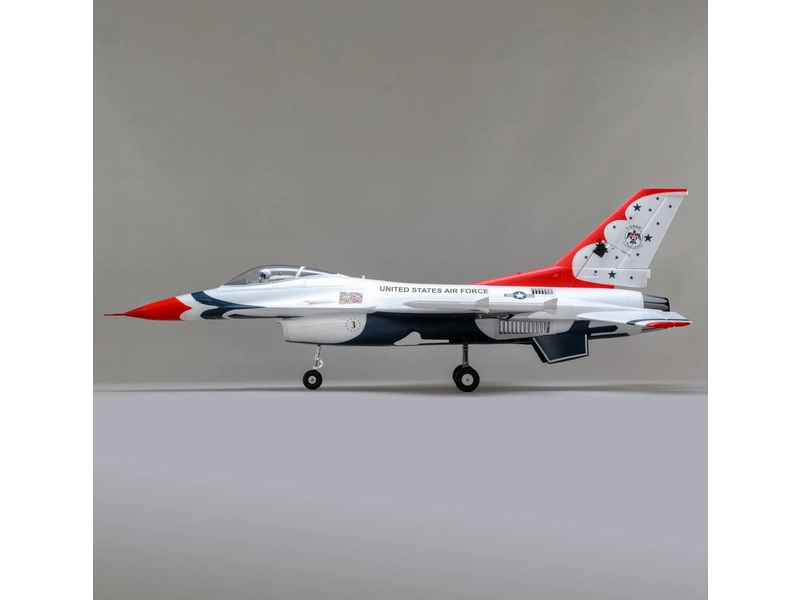 RC letadlo E-flite F-16 Thunderbirds 0.8m SAFE Select BNF Basic