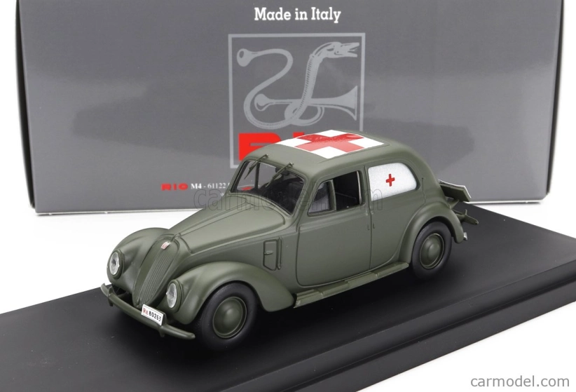Rio-models Fiat 1500 Ambulanza Servizio Sanita' Militare 1940 1:43 Vojenská sivá