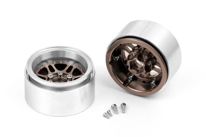 1.9'' Hliníkové beadlock disky offset -10 mm pro 1/10 crawler/expedice bronzové - 2 ks